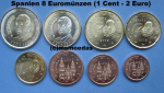 Spanien Euro KMS (1 Cent bis 2 Euro)